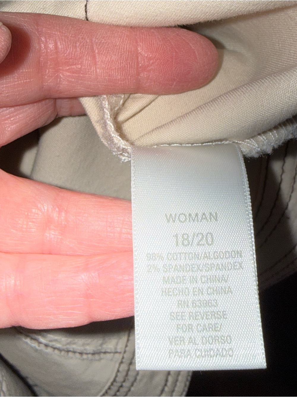 dressbarn Cream Utility Jacket with Dark Contrast Stitching 18/20 - Picture 3 of 7